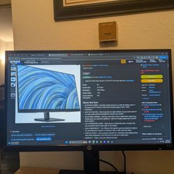 HP HD 1920x1080p 27 Inch Monitor