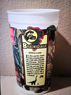 Jurassic park Mcdonald’s Cups Brachiosaurs