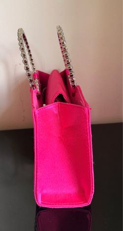 D'Margeaux Hot Pink Satin Evening Bag Mini Clutch