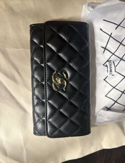 Chanel Diamond Stitched Wallet