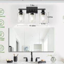 MOKATNG 3-Light Bathroom Light Fixtures,