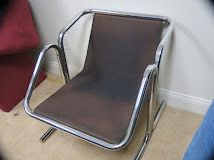 Vintage Jerry Johnson Chrome Sling Chair