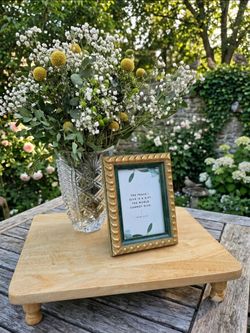Antique 5x7 frame Dark green ornate border paired Brushed gold rope-trim edge