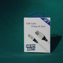 iPhone Charger USB Cable Charge & Sync 3ft Heavy Duty Cord for Apple iPhone 13, 12, 11 Pro/Max//Mini,XR,XS/Max,X,8,7,6,5,SE,IPad ,AirPods,Watch-White 