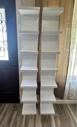 Wooden shelves