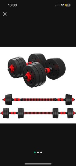 Adjustable Dumbbell Set, 5-44 lbs Free Weight Set with Connector for Barbell, Dumbbells, Push-Up , Fitness Exercises for Home Gym Suitable Men/Women