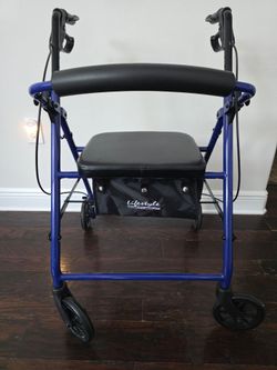 Lifestyle Royal Universal Aluminum 4-Wheel Rollator with 8" Wheels