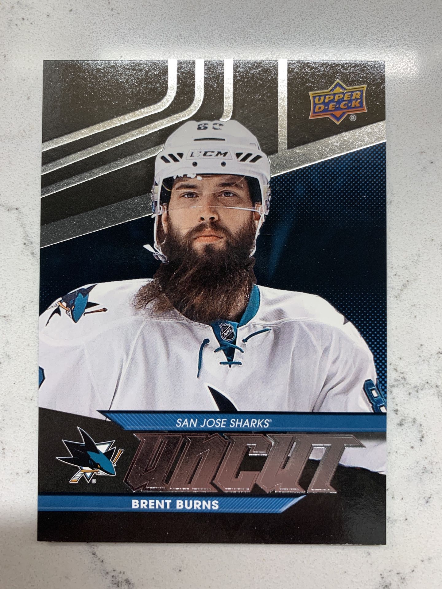 2017-18 Upper Deck Compendium Uncut Achievement Brent Burns #U-SP