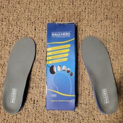 NWOT WALK HERO MEDICAL ORTHOTIC INSOLES ONE SIZE FITS ALL 