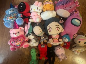 Nezuko , hello Kitty and more bundle of plushies all for the price