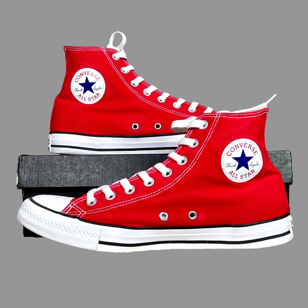 Converse Chuck Taylor All Star Journeys Hi Red White Sneakers Sz 9.5