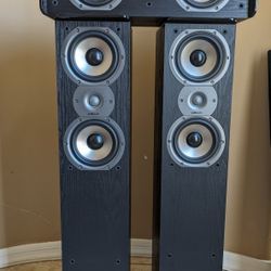 Polk Audio Tsi300 Floor Standing Speakers And Center Channel 