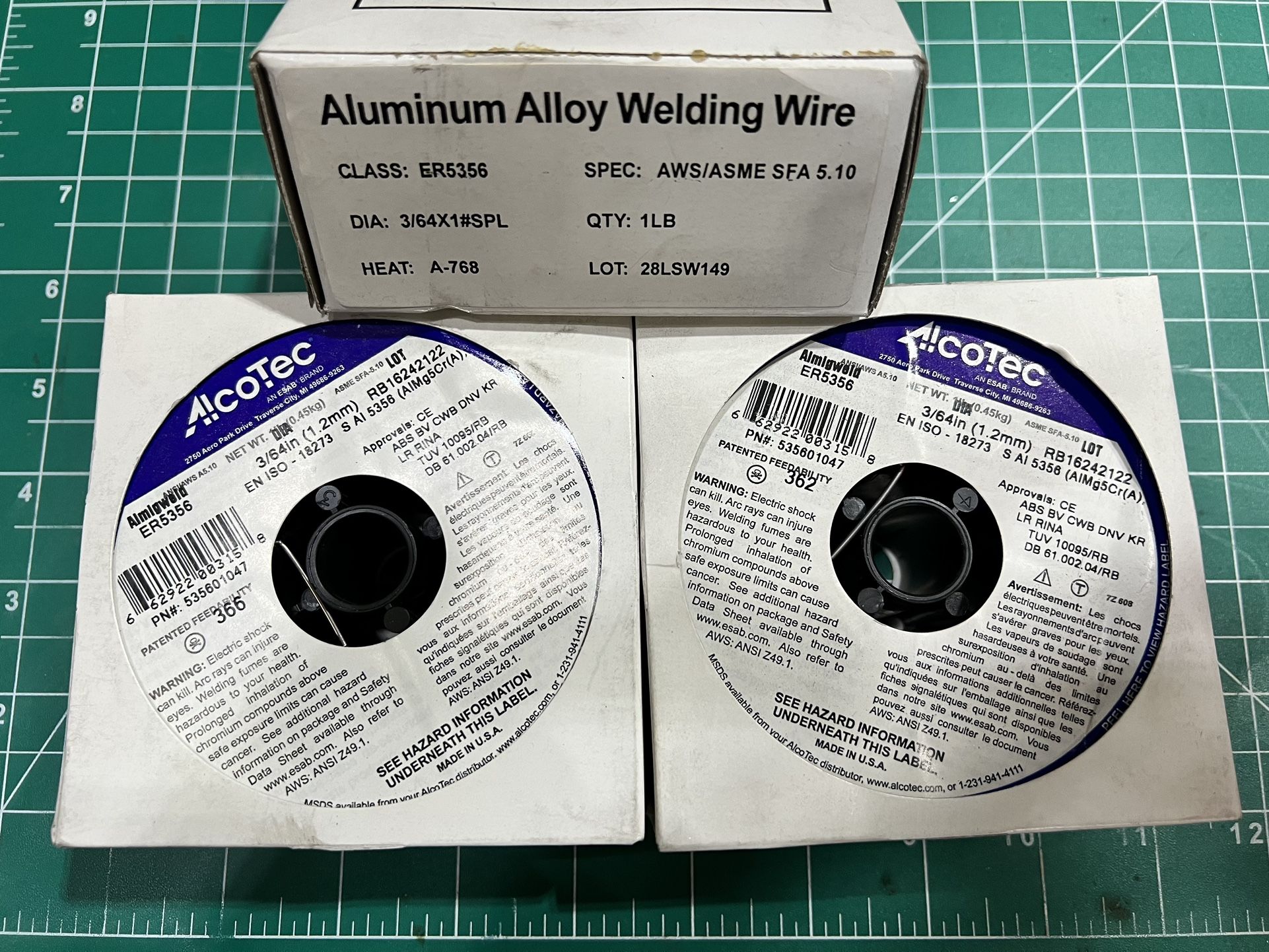 (X3) 1 Pound Aluminum Welding Spool For Wirefeed Spool Gun Welder