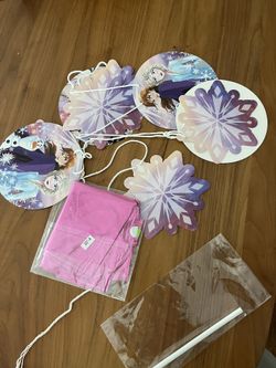 Free birthday Garland + Number 4 Foil Balloon 