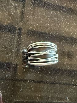 Silver “Crush” Ring SZ 8.5-9