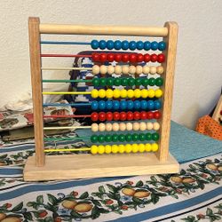 Ábacus  Matemática.  ( Ábaco Infantil. Vintage de Madera de Colores. 