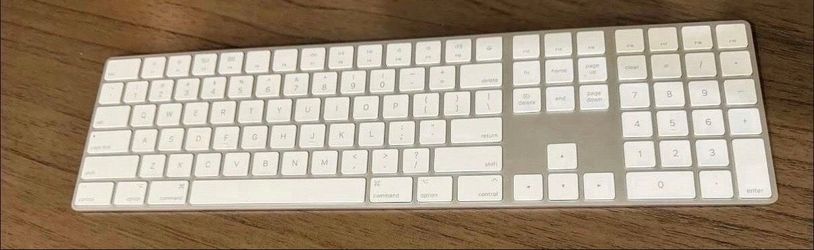 Apple Magic Keyboard with Numeric Keypad no cable, specifically model A1843.  Connectivity: Bluetooth wireless technology- pickup from Northridge area