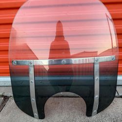 Memphis Shades Motorcycle Windshield 24” x 23” w/ Quick Release Brackets – Clean