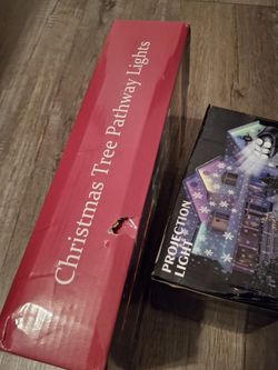 Projection Light and Pathway Lights and Eco Fire Lighters. $30 BRAND NEW!