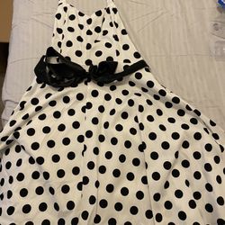 Costume - 1960’s Polka Dot Dress and Knee Length Petticoat