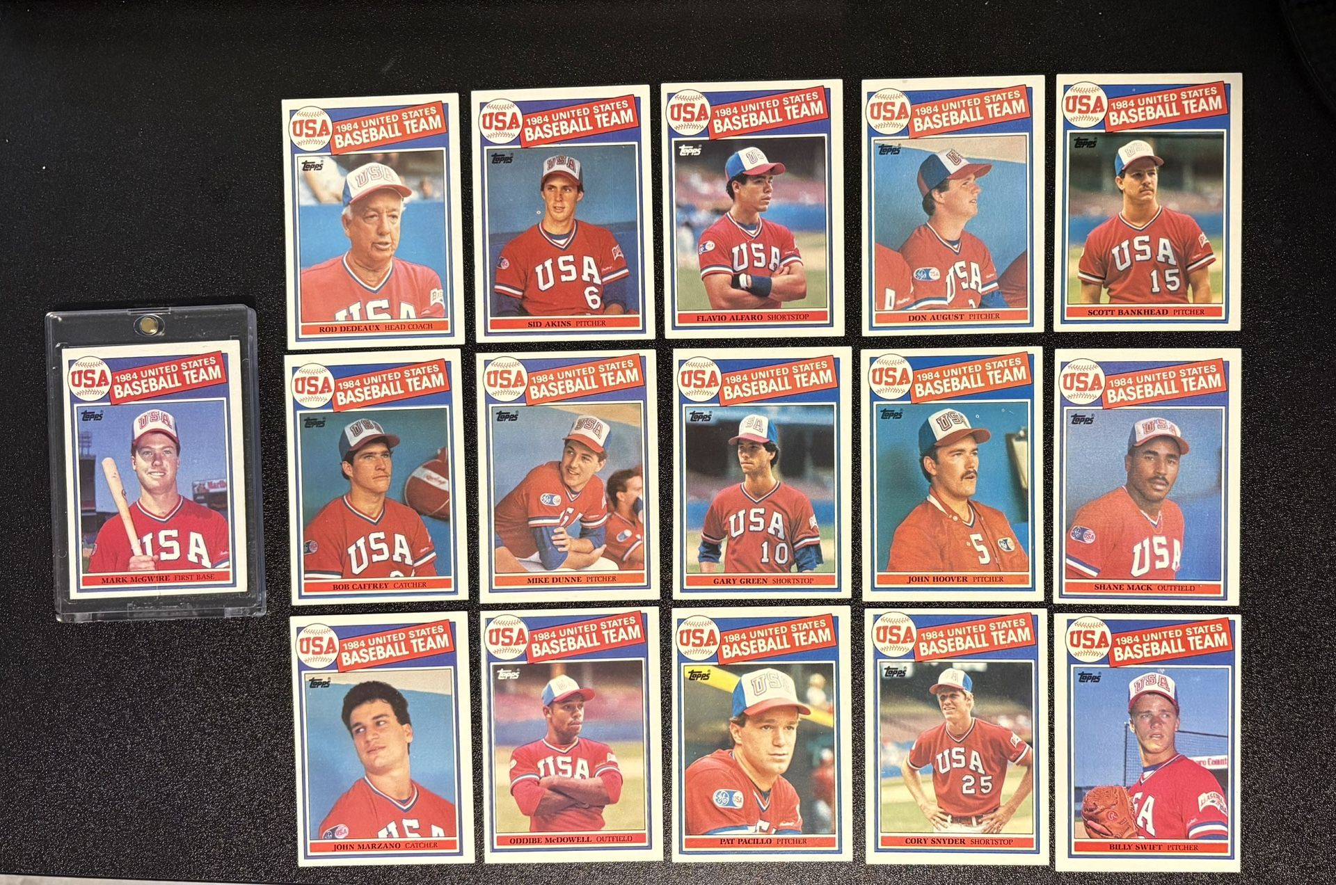 1985 Topps USA OLYMPIC Team Complete Set 16 cards