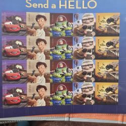 Disney Pixar Postage Stamps ( Send A Hello Sheet )