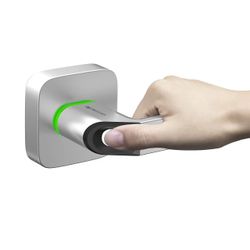 UL1 Bluetooth Enabled Fingerprint And Key Fob Smart Lock In Satin Nickel NEW!! NIB