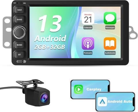 JUNSUN 9” Android 13 Car Stereo w/ CarPlay & Camera – Chevy/GMC/Hummer