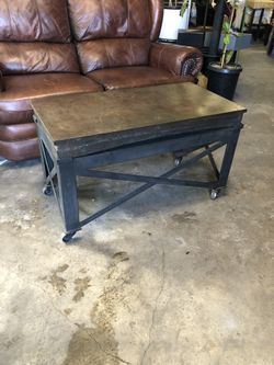 Industrial Steel/cast Iron Coffee Table 