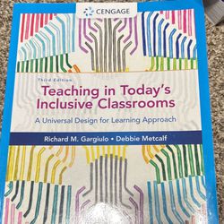Teaching In Todays Inclusive Classrooms -3rd Edition 