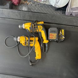 Dewalt Corded Drills and Battery