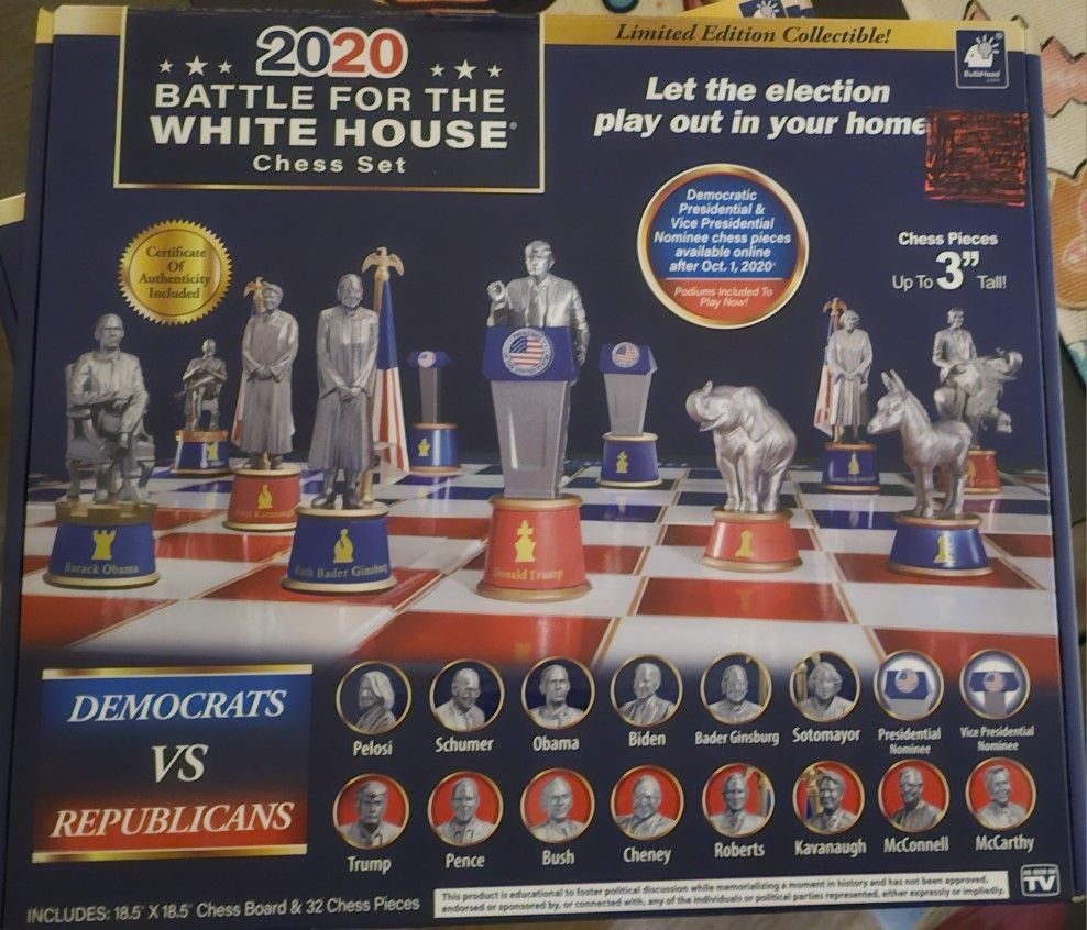 2020 Battle For The White House Chess Set