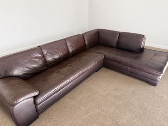 Genuine Leather Sectional