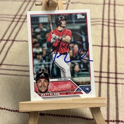 Matt Olson In Person Auto Baseball Card