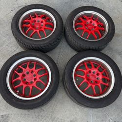 Jdm 4x100 Wheels .  Regit Mesh  Honda Civic  Enkei