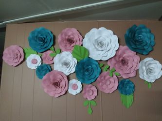 Flores de papel en cuaquier color y tamaño