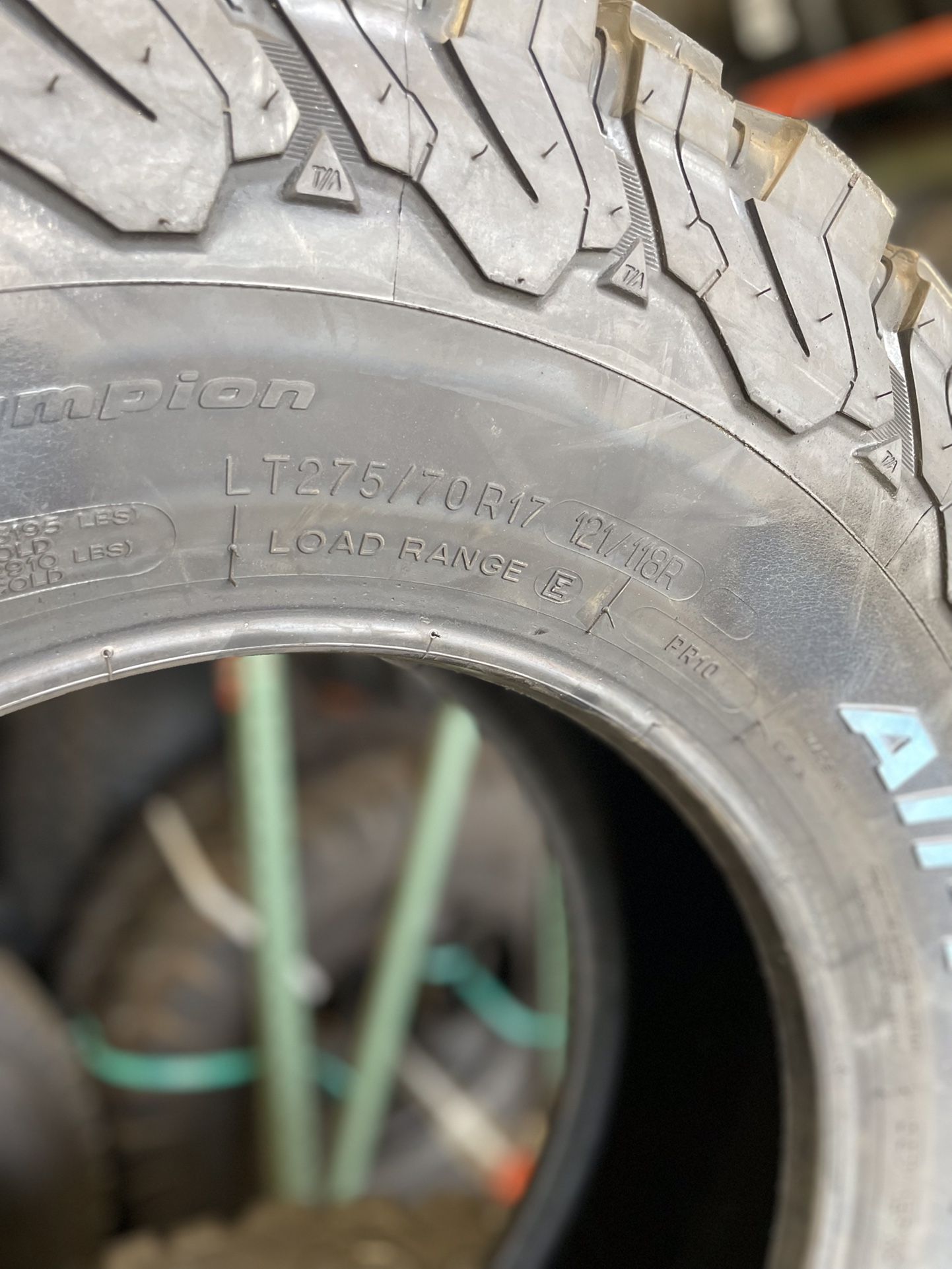 LT275/70R17 BF GOODRICH ALL TERRAIN K02, TIRE SET (4) OVERSTOCK