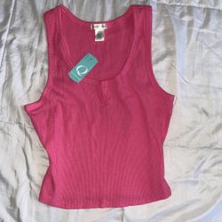 Hot pink Bozzolo tank top