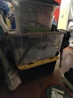 Clear Rolling Storage Container.