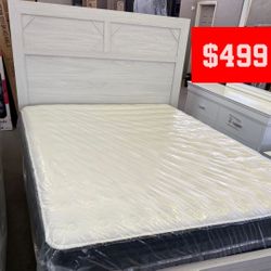 CAMA DE MADERA CON COLCHÓN 