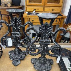 Candle Holder Black Wrought Iron