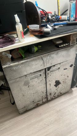 Metal Storage Cabinet with Drawers and Doors