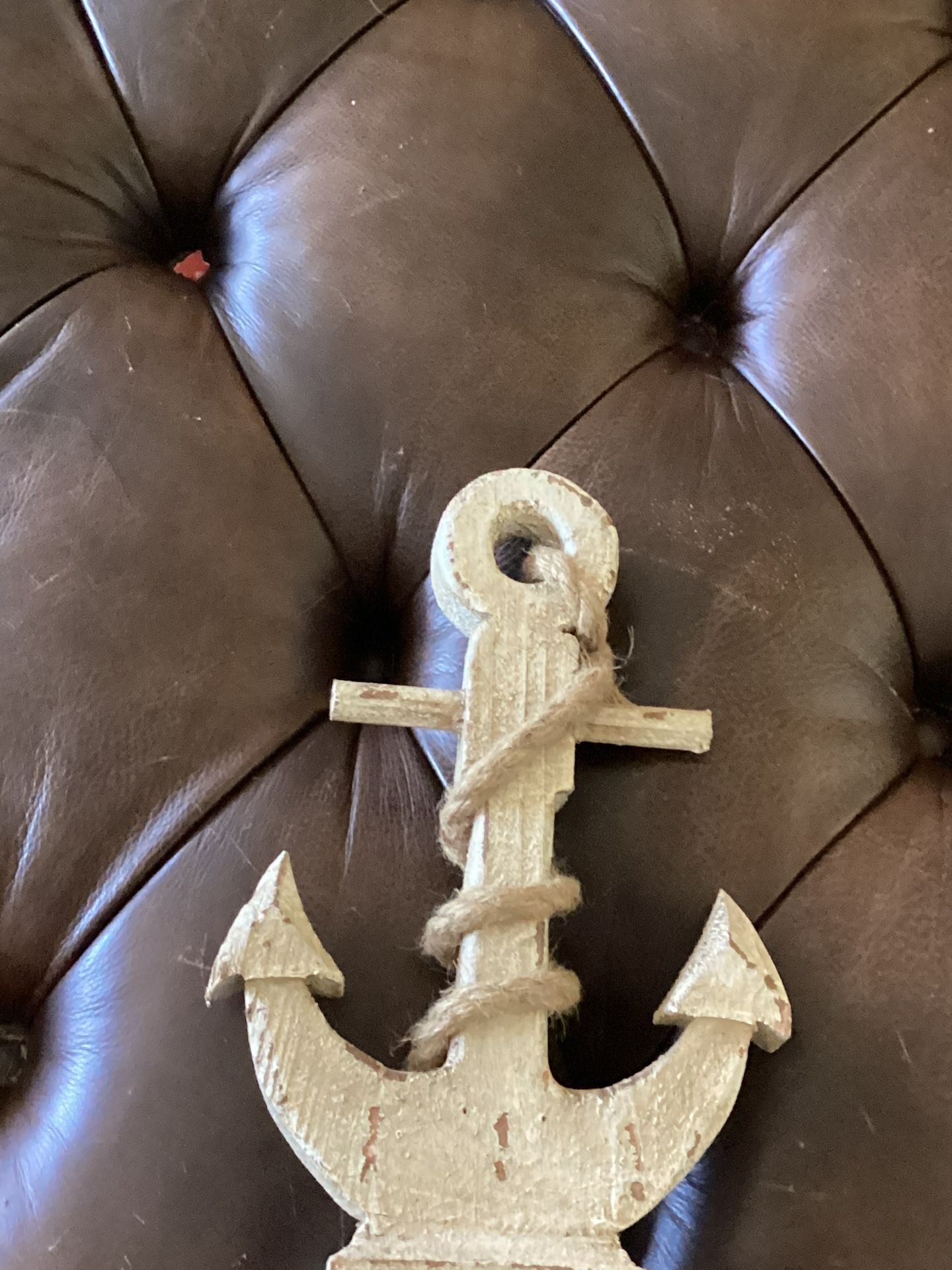 Anchor, Nautical Item! Tan Distressed