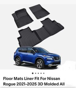 TPE Flor Mats Liners For Nissan Rogue 2021 Thru 2025