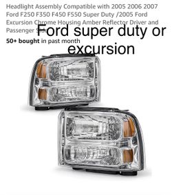 Headlights fit ford super duty 2005 thru 2007