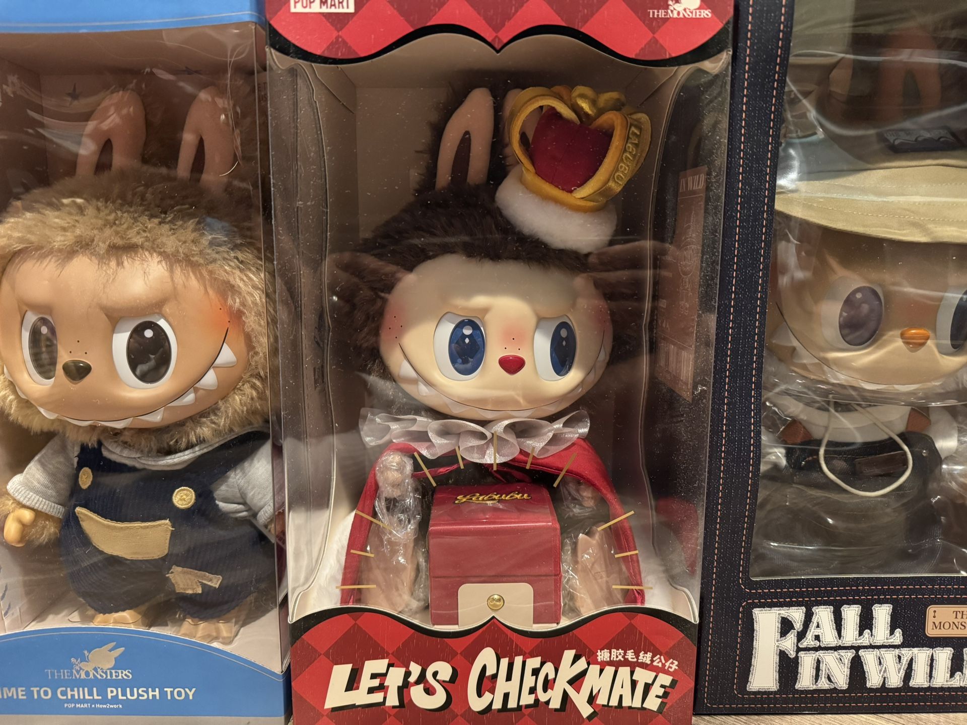 Popmart Labubu Plush Time To Chill, Checkmate, Fall In Wild