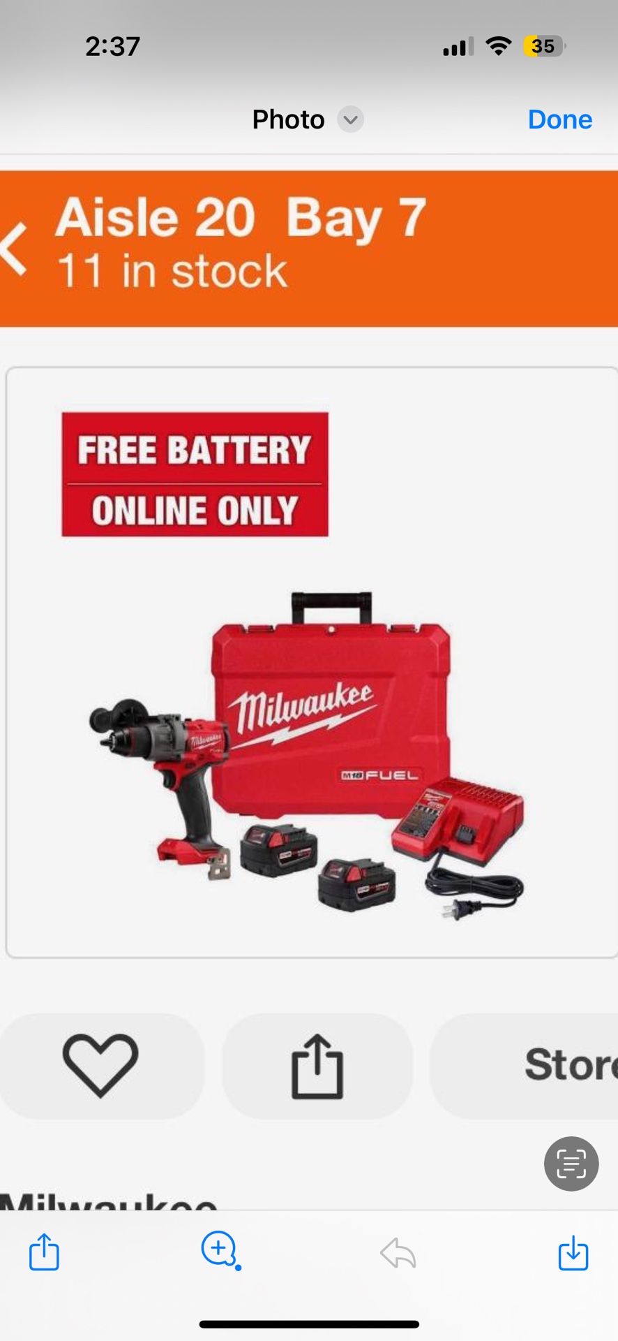 Milwaukee Hammer Drill Set