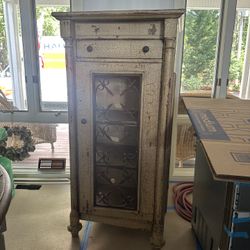Distressed Painted Cabinet. 