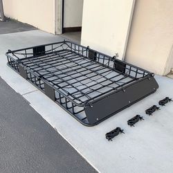 $160 (Brand New) Roof basket and cargo net (set) 64x39” car top carrier luggage holder 150lbs max