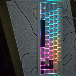 Grey Yunzii AL66 Mechanical Keyboard,Full Aluminum Case, TRI Connectivity(Wireless,USB Dongle,Wired),Comes With Extra Keycaps, Side RGB Lights.